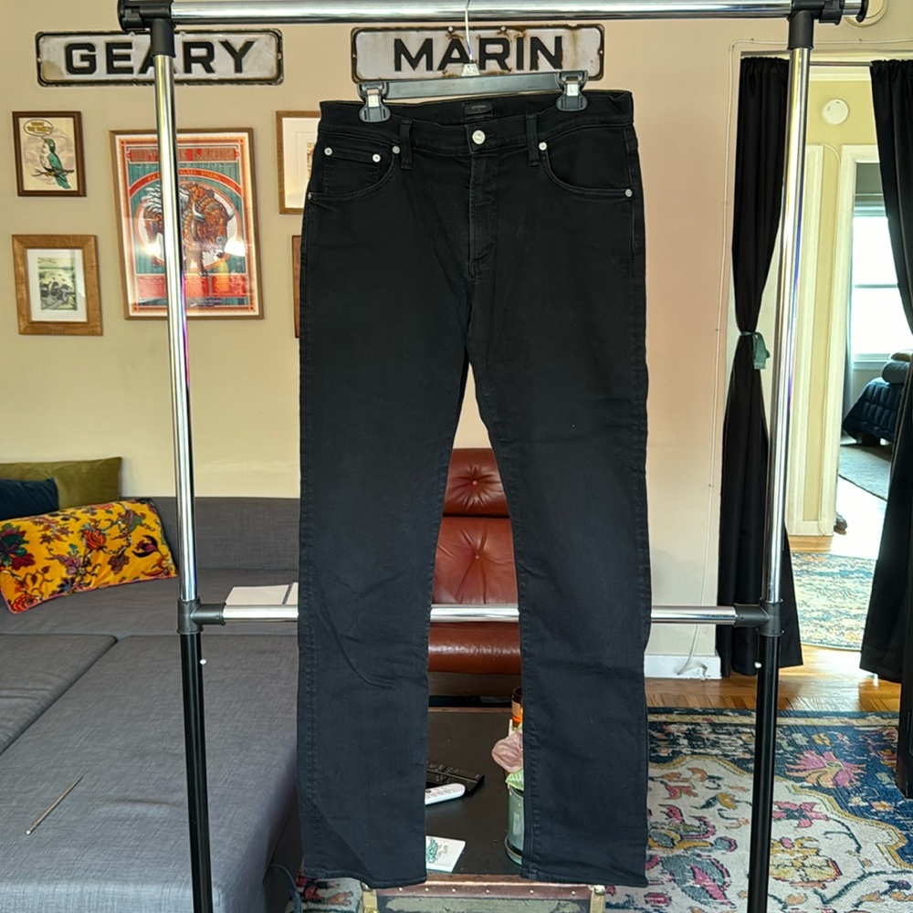 Citizens Of Humanity Black Straight Jeans